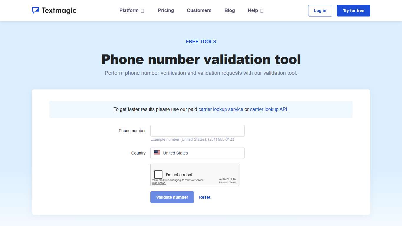 Phone number validation: verify numbers in 3 seconds
